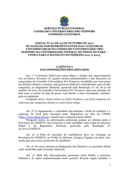 Edital 1/2011 - Processo eleitoral do CONSUN Pro Tempore