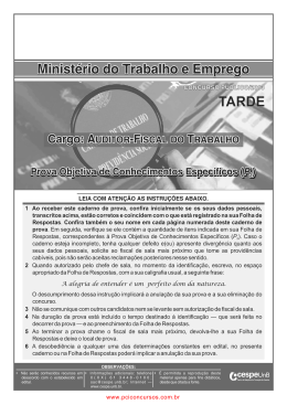 Prova | Auditor Fiscal do Trabalho | 2013