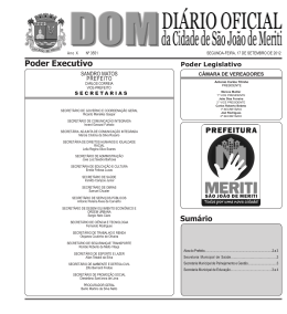 Poder Executivo - Prefeitura Municipal de S&atilde;o Jo&atilde;o de Meriti