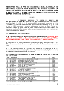 resultado da 2&ordf; fase (exames preliminares e complementares de