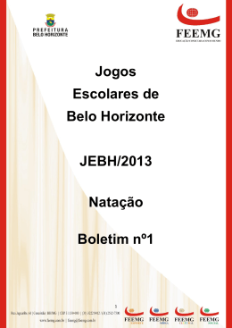Jogos Escolares de Belo Horizonte JEBH/2013 Nata&ccedil;&atilde;o
