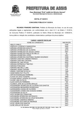 inscri&ccedil;&otilde;es - Secretaria Municipal da Educa&ccedil;&atilde;o de Assis