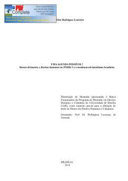 Jo&atilde;o Vitor Rodrigues Loureiro UMA AGENDA POSS&Iacute;VEL