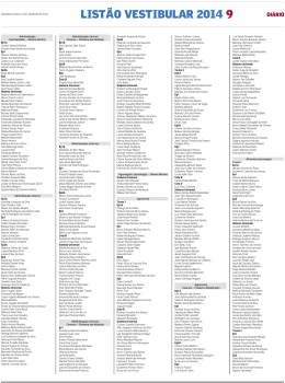 LISTãO VESTIBULAR 2014 9
