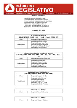 DI&Aacute;RIO DO LEGISLATIVO - 18/11/2015