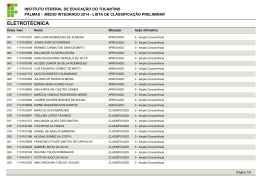 ELETROT&Eacute;CNICA - Seletivos IFTO