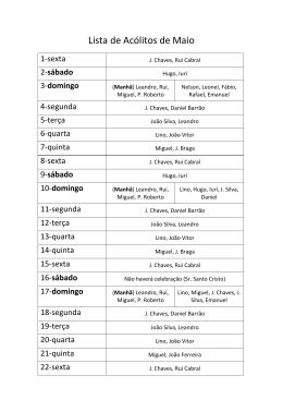 Lista de Acólitos de Maio