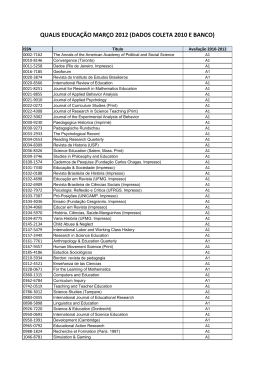 Qualis Peri&oacute;dicos 2012