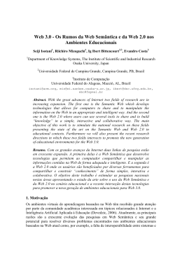 Web 3.0 - Os Rumos da Web Sem&acirc;ntica e da Web 2.0 nos