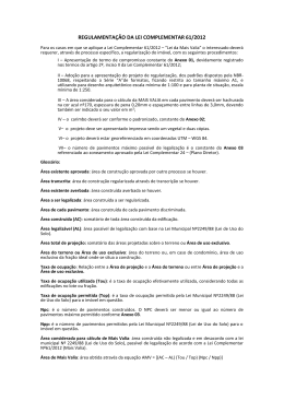 Lei Complementar 61/2012 - Prefeitura Municipal de Nova Friburgo