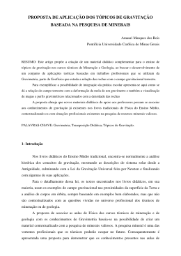 proposta de aplica&ccedil;&atilde;o dos t&oacute;picos de gravita&ccedil;&atilde;o