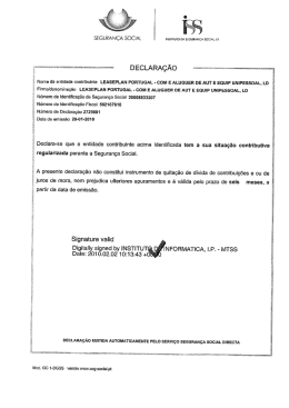 Declaração da Segurança Social sobre LeasePlan