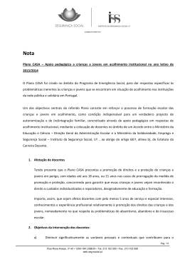 Plano CASA &ndash; Apoio pedag&oacute;gico a crian&ccedil;as e jovens em