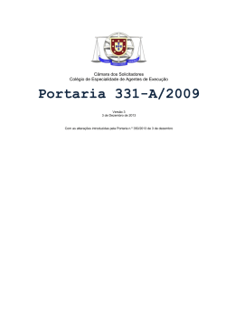 Portaria 331-A/2009 - O PROCESSO EXECUTIVO (NCPC)