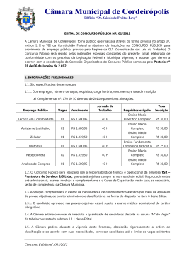 C&acirc;mara Municipal de Cordeir&oacute;polis