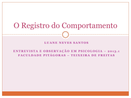 A Situa&ccedil;&atilde;o de Observa&ccedil;&atilde;o