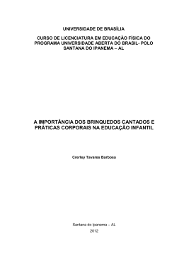 a importância dos brinquedos cantados e práticas corporais