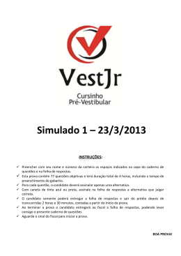 Simulado 1 – 23/3/2013