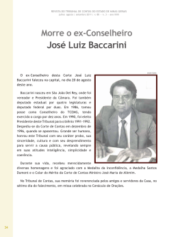 Morre o ex-Conselheiro José Luiz Baccarini