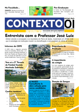 Entrevista com o Professor Jos&eacute; Luiz