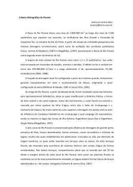 A Bacia Hidrogr&aacute;fica do Paran&aacute; Jos&eacute; Luiz Lorenz Silva lorenzjl