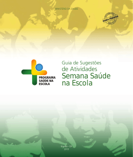 Guia de Sugest&otilde;es de Atividades Semana Sa&uacute;de na Escola