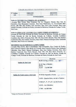 N° Linhas ` oRIGEM DESTINO