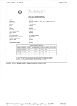 Emissão de FDC via Internet