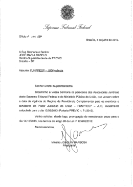 Of&iacute;cio n&deg; 236 /GP Bras&iacute;lia, 4 de julho de 2013. A Sua