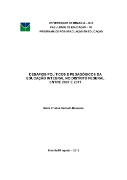 desafios pol&iacute;ticos e pedag&oacute;gicos da educa&ccedil;&atilde;o integral no distrito
