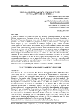 educa&ccedil;&atilde;o integral no pensamento de rui barbosa - histedbr