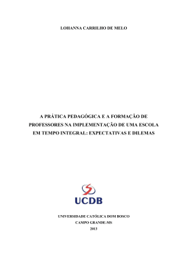 a pr&aacute;tica pedag&oacute;gica e a forma&ccedil;&atilde;o de professores na