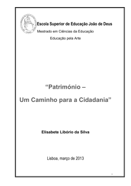 &ldquo;Patrim&oacute;nio &ndash; Um Caminho para a Cidadania&rdquo;