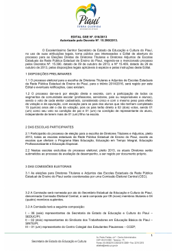 Edital de Elei&ccedil;&atilde;o