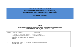 P&ocirc;ster de Pesquisa