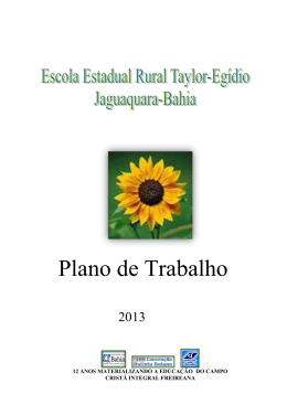 Plano de Trabalho ERTE 2013