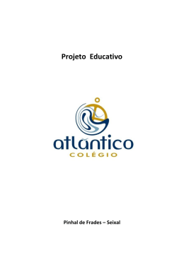 Projeto Educativo - Col&eacute;gio Atl&acirc;ntico