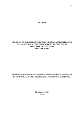 Produção Acadêmica Docente 2011 - Esag