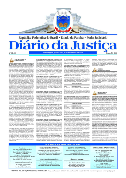 05/11/09 - Tribunal de Justi&ccedil;a da Para&iacute;ba