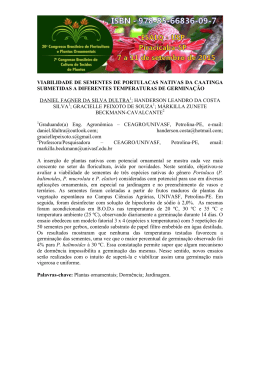 viabilidade de sementes de portulacas nativas da caatinga