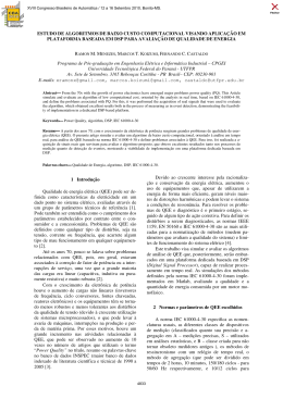 estudo de algoritmos de baixo custo computacional visando