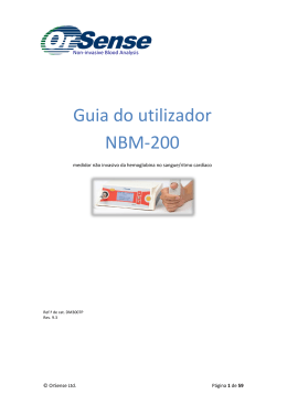 Guia do utilizador NBM-200
