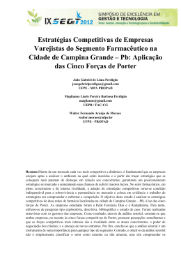 Estrat&eacute;gias Competitivas de Empresas Varejistas do