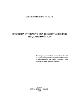estudo da intera&ccedil;&atilde;o dna-hoechst(33258)