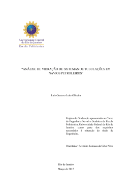 an&aacute;lise de vibra&ccedil;&atilde;o de sistemas de tubula&ccedil;&otilde;es