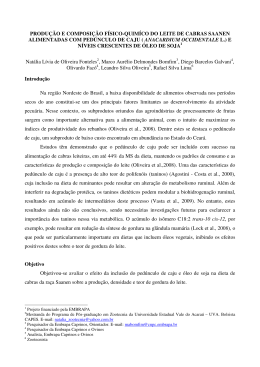 produção e composição físico-quimíco do leite de cabras