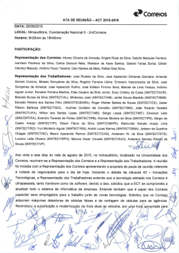 Leia a ata da reunião do dia 26 de agosto.