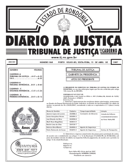 13 - Tribunal de Justiça de Rondônia