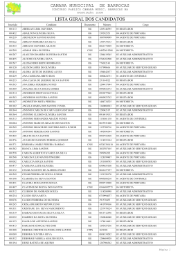 Lista Geral de Inscritos 09/05/2012