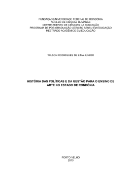 hist&oacute;ria das pol&iacute;ticas e da gest&atilde;o para o ensino de arte no estado de